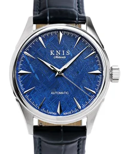 KNIS Kyoto Meteorite Dial Automatic Silver Blue Blue Leather Strap (KN001-MTBLLE)