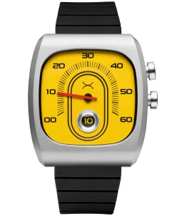 Xeric Retroscope Jump Hour Caution Yellow