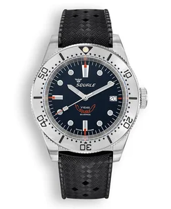 Squale 1545 Steel Black Rubber