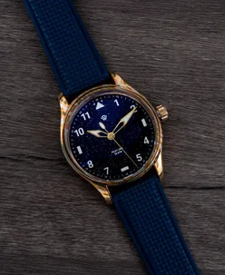 Wicked Watch Co. Anniversary Flieger Mokume Gane & Aventurine