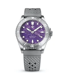 Wicked Watch Co. Damascus Diver Charoite Dial