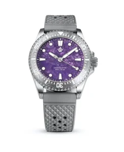 Wicked Watch Co. Damascus Diver Charoite Dial