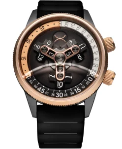 Xeric Vendetta II Automatic Wandering Hour Gunmetal Rose Gold