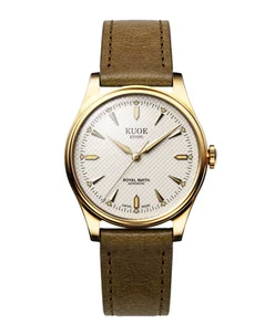 Kuoe ROYAL SMITH 90-006 Gold Case Ivory Dial