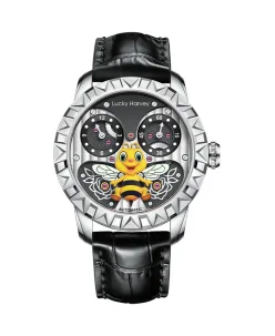 Lucky Harvey Fun Series Silver Honey Bee Automaton Watch