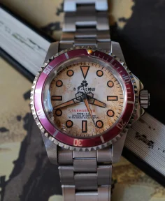 Katabami Watch Japan The Diver 「赤古紙」