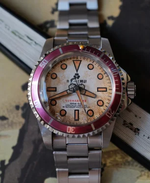 Katabami Watch Japan The Diver 「赤古紙」