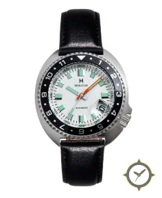 Heritor Automatic Pierce Leather-Band Watch w/Date