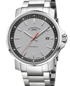 Mühle Glashütte 29er Big in silver-grey with bracelet