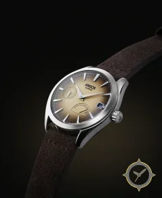 Argos Watch Co Olympus Irish Coffee Silver Leather