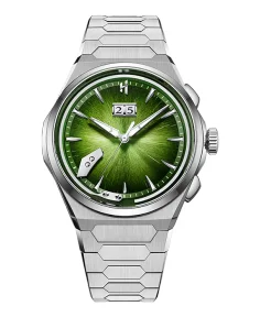 Lucky Harvey Sound Of Nature Hand-Engraved Brushed Dial Green Titanium Chiming