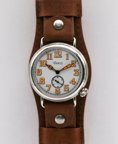Vario 1918 Trench White Dial with Orange Lume Watch