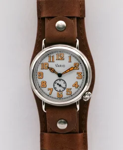Vario 1918 Trench White Dial with Orange Lume Watch