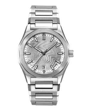 Circula Watches Facet 38 Guilloche LE Steel Strap with Butterfly Clasp