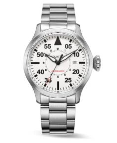 Aquatico Horizon Hawk Full Lume White Dial Automatic Pilot Watch