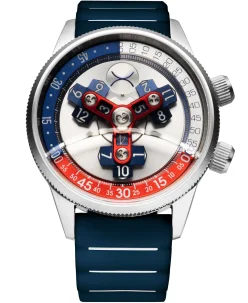 Xeric Vendetta II Automatic Wandering Hour Navy Red