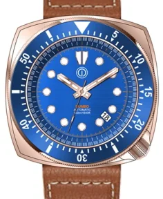 MMI Watches DUMBO 500M DIVE WATCH BRONZE CUSN8 NH35 "LEATHER PACKAGE" DB2NHC