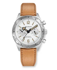 Wolbrook Skindiver WT Chrono-Mecaquartz White Vintage Chronograph