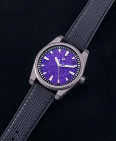 Wicked Watch Co. Basilea Purple Crystallized Titanium