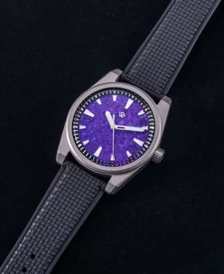 Wicked Watch Co. Basilea Purple Crystallized Titanium