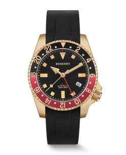Boderry ADMIRAL GMT 200M Waterproof Bronze Automatic Diver Watch Black
