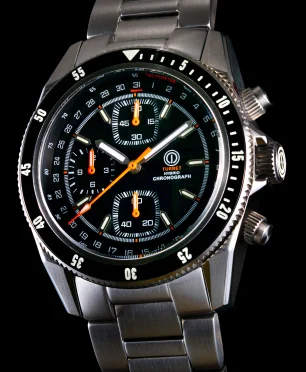 MMI Watches TURRET MARINE CHRONOGRAPH V2 GOTLAND BLACK TRC-02B (BRACELET)