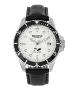 Heritor Watches Heritor Automatic Lucius Men's Watch w/Date Silver/White