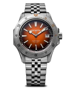 Geckota Sea-Hunter Dive Watch Burnt Orange Steel Edition