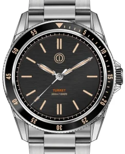 MMI Watches Turret 300M - Model: TR1-OR (STEEL BLACK) (NO DATE) (OLD RADIUM) (NH35)
