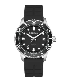 Heritor Watches Heritor Automatic Marshall Leather-Band Watch Black/Black
