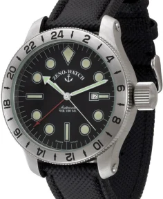 Zeno-Watch Basel Jumbo GMT (Dual Time with bezel ring)