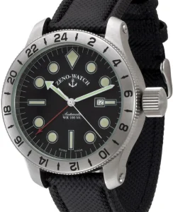 Zeno-Watch Basel Jumbo GMT (Dual Time with bezel ring)