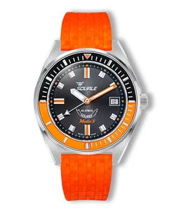 Squale Matic S Orange Mosaic Rubber