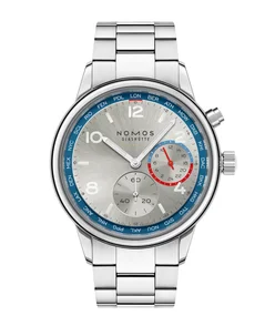 Nomos Glashütte Club Sport neomatik Worldtimer silver Reference 791.SB