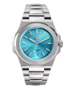 San Martin SN0076G SW200 Light Blue WIth Date Window