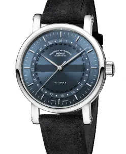 Mühle Glashütte Teutonia II Ring Date with slate gray alcantara strap