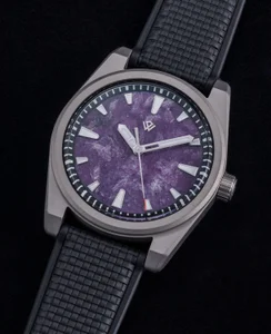 Wicked Watch Co. Basilea Purple Jade Dial, Grade 5 Titanium