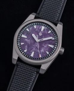 Wicked Watch Co. Basilea Purple Jade Dial Grade 5 Titanium