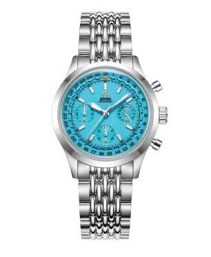 MMI Watches HERITAGE 38 CHRONOGRAPH HORIZON BLUE MODEL: HTC-02 (ESTIMATED DELIVERY AUGUST 2026)