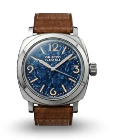 Gruppo Gamma GENESIS Stainless Steel - Blue Crystallised Titanium Dial, Swiss Movt
