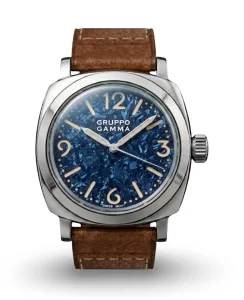 Gruppo Gamma GENESIS Stainless Steel - Blue Crystallised Titanium Dial, Swiss Movt