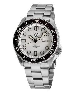Islander White Dial Automatic with Solid-Link Bracelet, AR Sapphire Crystal, and Luminous Ceramic Bezel Insert
