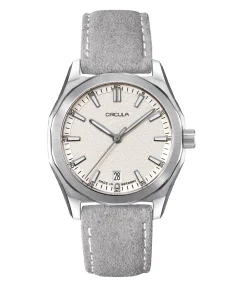 Circula Watches Facet 38 White Suede Strap