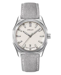 Circula Watches Facet 38 White Suede Strap