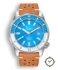 Squale Matic Light Blue Leather