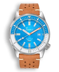Squale Matic Light Blue Leather