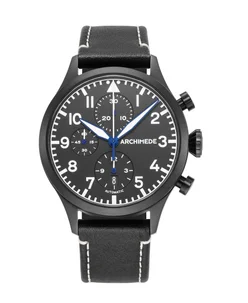 Archimede Pilot Chronograph DLC BL