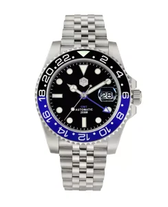 San Martin SN015-G Blue + Black San Martin Logo SN015-G-C New Hidden Clasp