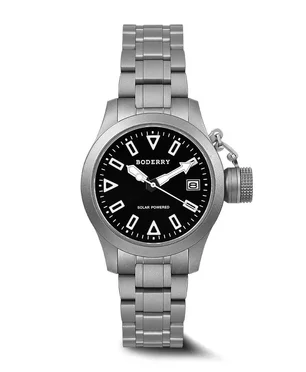 Boderry FALCON Canteen Titanium Solar-Powered Watch Dive/Bracelet