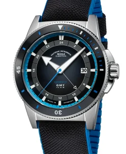 Mühle Glashütte Sportivo Travel GMT with canvas-rubber strap